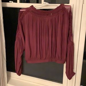 burgundy top